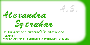 alexandra sztruhar business card